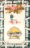 New Year - Blue Birch type frame - Nash postcard - SL2155
