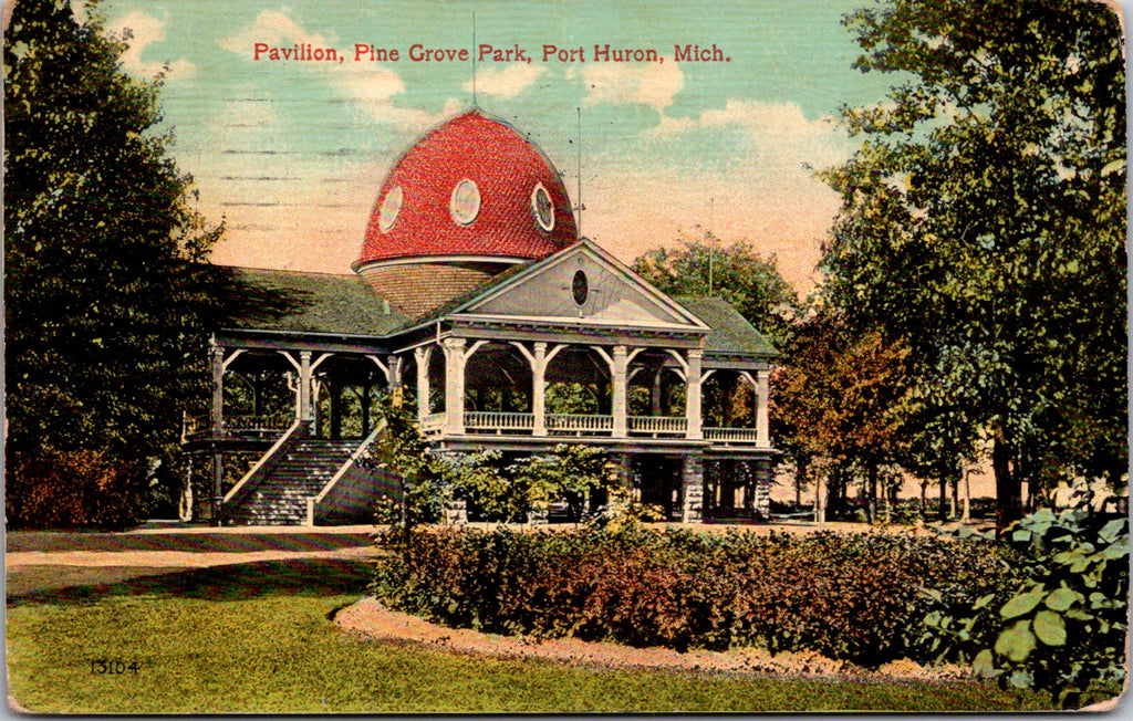 MI, Port Huron - Pavilion in Pine Grove Park postcard - SL2221