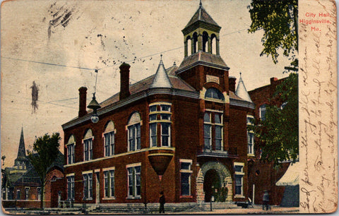 MO, Higginsville - City Hall - 1908 A J Althoff postcard - SL2262