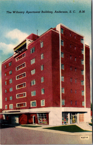 SC, Anderson - Wilmary Apartment building postcard - SL2689
