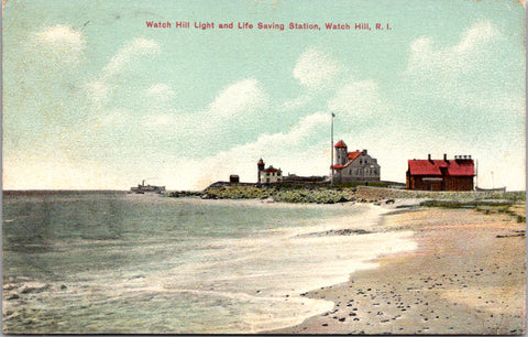 RI, Watch Hill - Lighthouse, Light House, Life Saving Station - SL2745