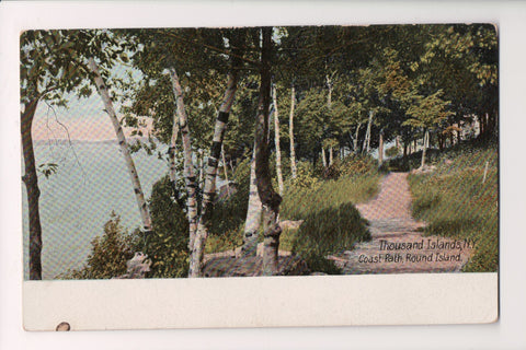 NY, THOUSAND ISLANDS - Round Island Coast Path postcard - SL2753