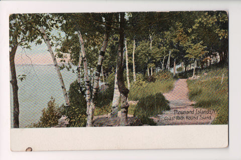 NY, Thousand Island - Round Island Coast Path postcard - SL2753