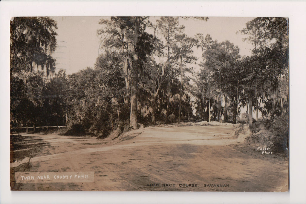 GA, Savannah - Auto Race Course - Foltz RPPC - SL2763