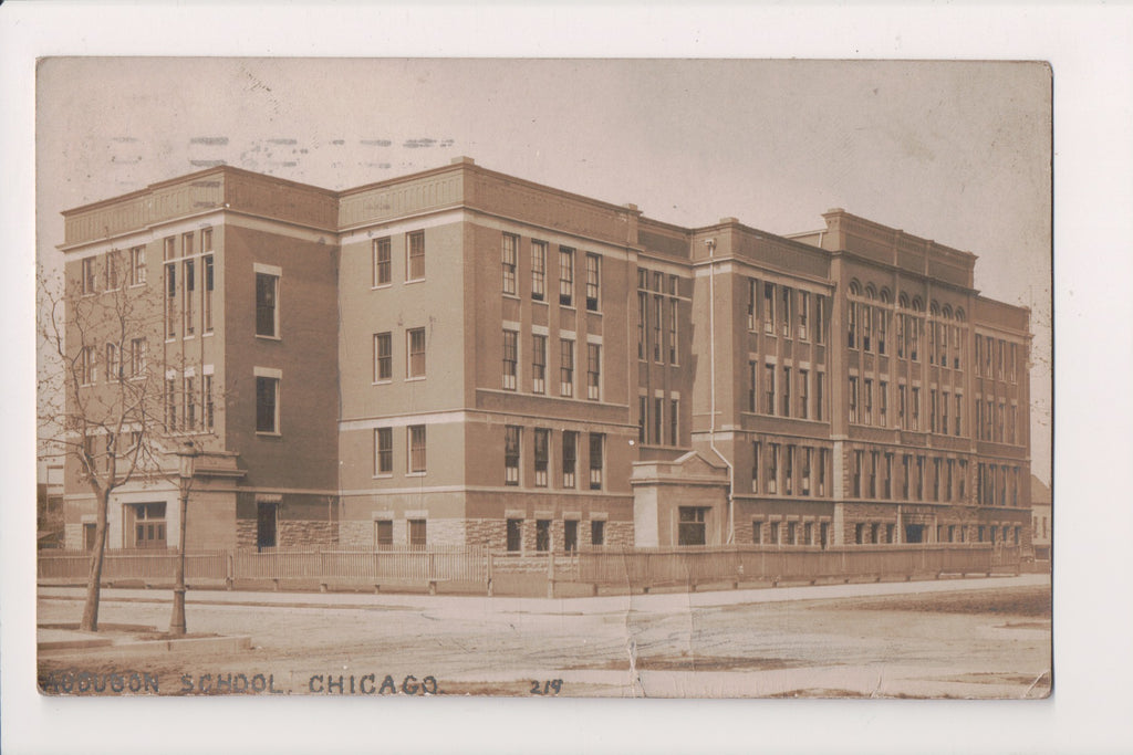 IL, Chicago - Audubon School - RPPC @1910 - SL2771