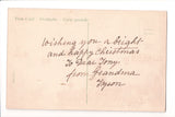 Xmas - Christmas  - Hold to Light, HTL - Cabin in woods postcard - SL2783