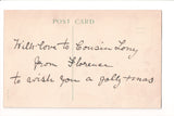 Xmas - Christmas  - Hold to Light, HTL - winter scene postcard - SL2784