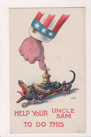 Patriotic postcard - Help your uncle Sam do this - Wall signed - SL2791