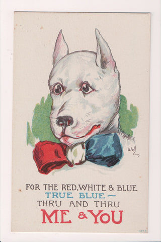 Patriotic postcard - True Blue thru and thru - Wall signed - SL2798