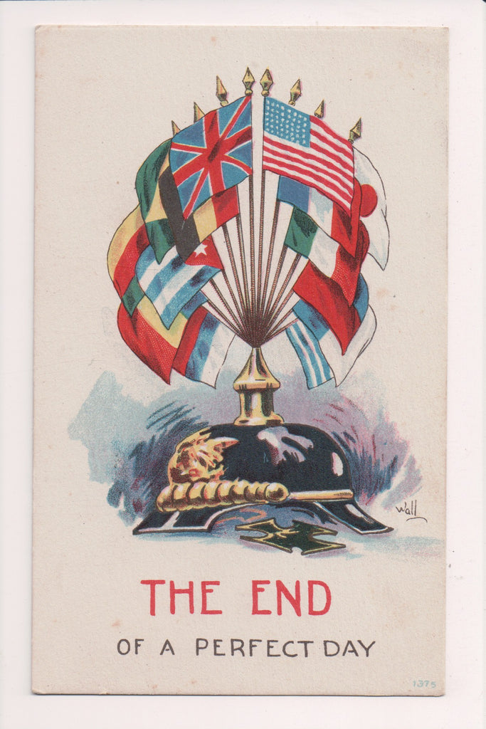Patriotic postcard - Say Bill - The End of a Perfect Day - Wall signed - SL2800