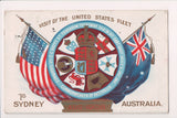 Ship Postcard - US Fleet to Australia (original SOLD) - SL2825
