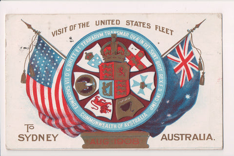 Ship Postcard - US Fleet to Australia (original SOLD) - SL2825