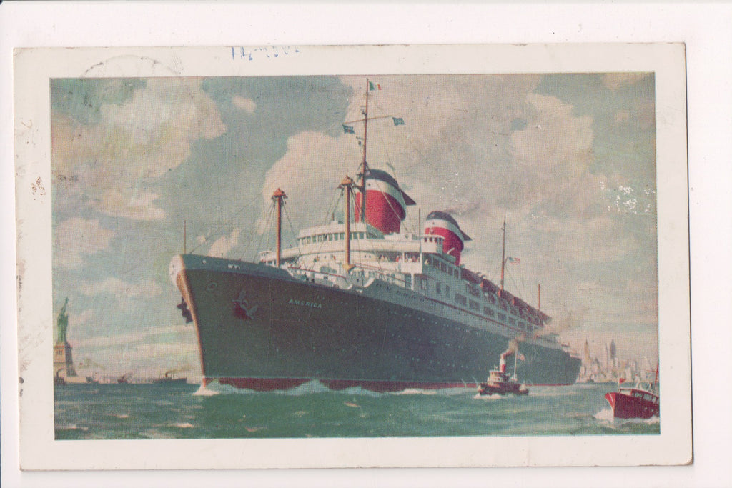 Ship Postcard - AMERICA, SS America - US Lines - SL2831
