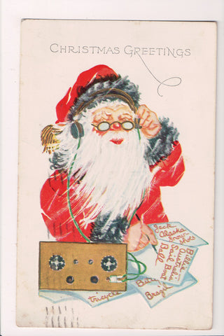 Xmas postcard - Christmas - Santa in glasses, CB Radio - SL2863