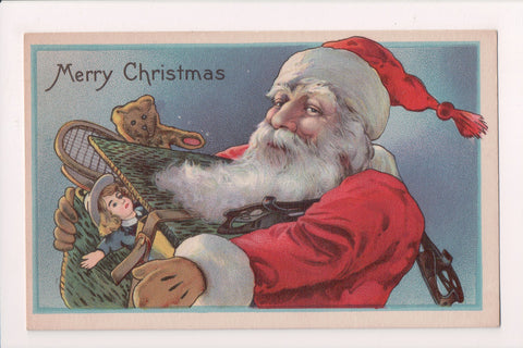Xmas postcard - Christmas - Santa carrying box of toys - SL2864