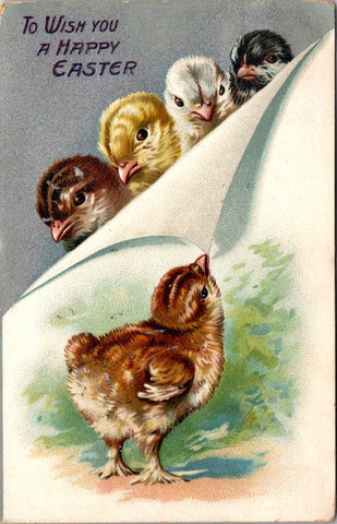 Easter - chicks - unsigned Helena J Maguire, I believe - postcard - SL2871