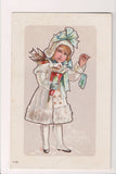 Xmas postcard - Christmas - Girl in white - #C-128 - SL2876