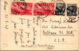 Easter - Buona Pasqua - girl on ground in red dress postcard - SL2888