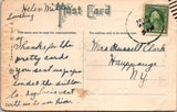 Easter - rabbit up on its haunches blowing a horn - 2 postcards - SL3004