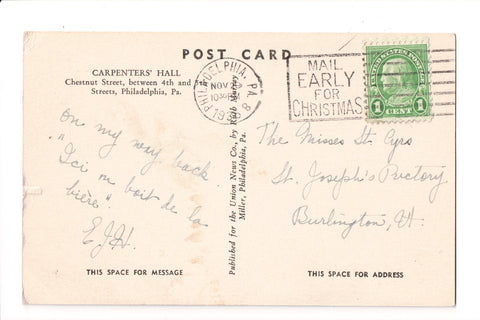 pm SLO - MAIL EARLY FOR - PA - 1935 Slogan / Logo cancel - boJJ0791