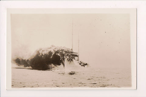 Ship Postcard - Volumes of Smoke - RPPC - sw0029
