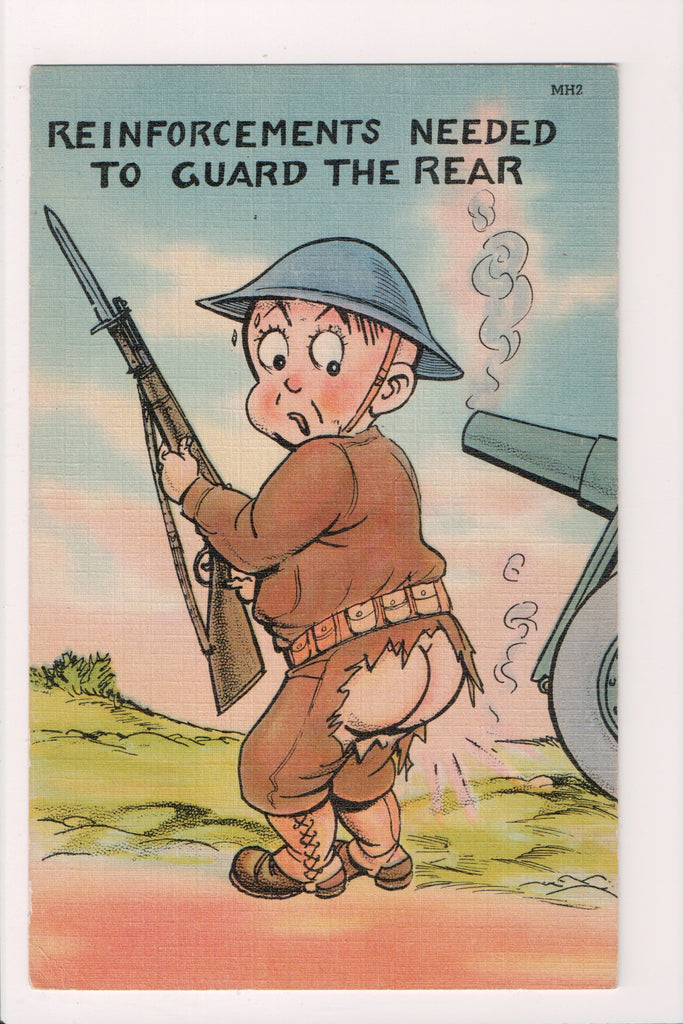 Military Comic Postcard - REINFORCEMENTS NEEDED - SW0096