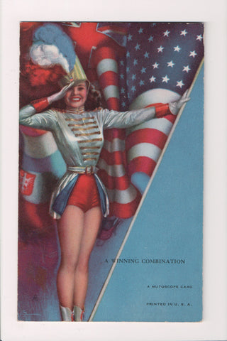 4th of July - mutoscope card - A WINNING COMBINATION - sw0180