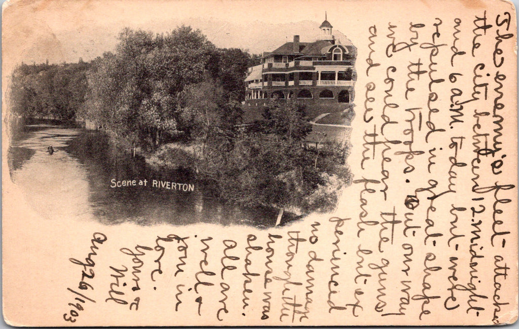 ME, Portland - Souvenir 1903 postcard w/note about attack - SW0291