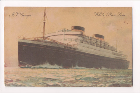 Ship Postcard - GEORGIC - MV Georgic - White Star (original SOLD) 400559
