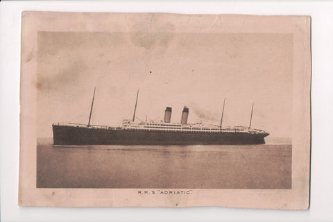 Ship Postcard - ADRIATIC (CARD SOLD, only digital copy avail) A17457