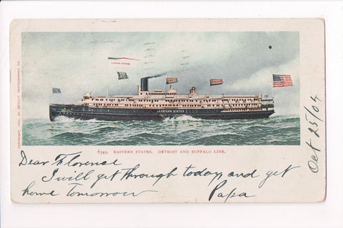 Ship Postcard - EASTERN STATES - @1904 (original SOLD) B06528