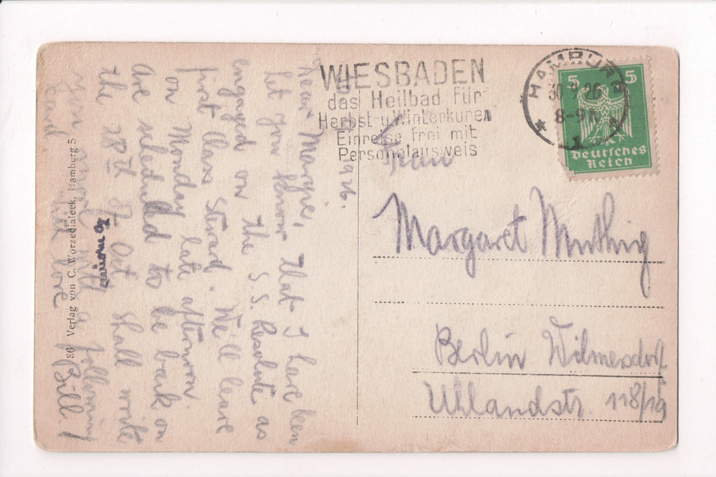 cancel Foreign - Slogan - Germany - Wiesbaden das Heilbad Fur - 1926 cancel - B0