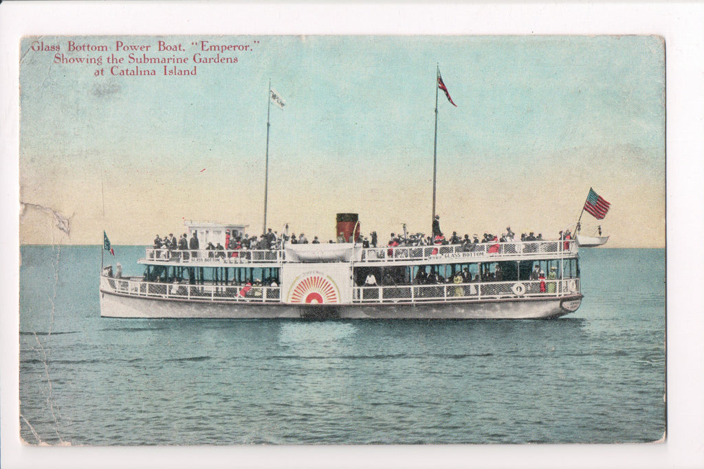 Ship Postcard - EMPRESS - Glass Bottom Power Boat - B06536