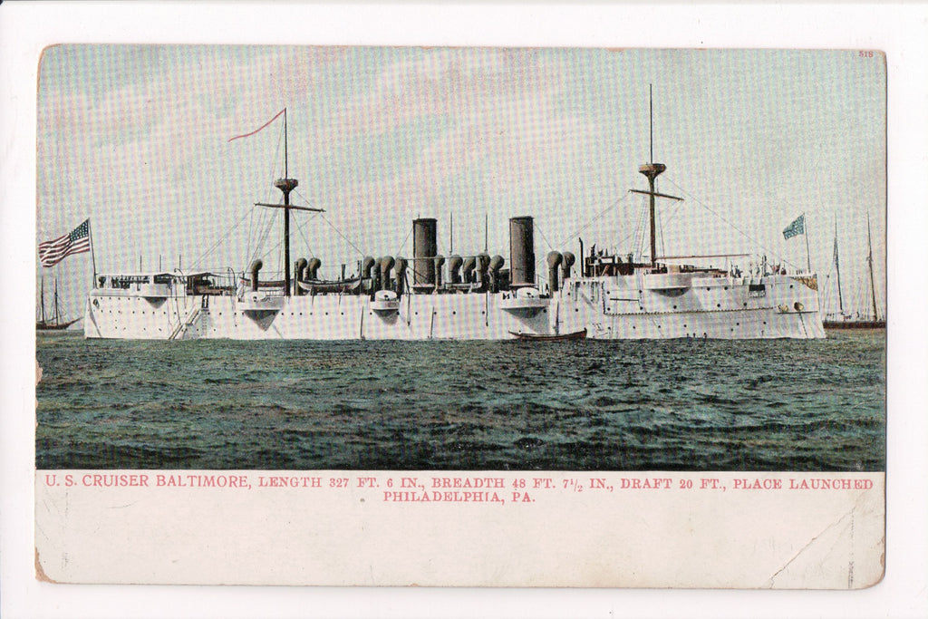 Ship Postcard - BALTIMORE - US Cruiser (original SOLD) B06548
