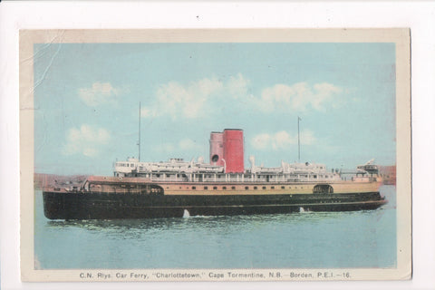 Ship Postcard - CHARLOTTSTOWN - CN RR Car Ferry - B11020