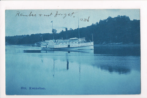 Ship Postcard - KENNEBEC - Steamer - Cyanotype - E10352