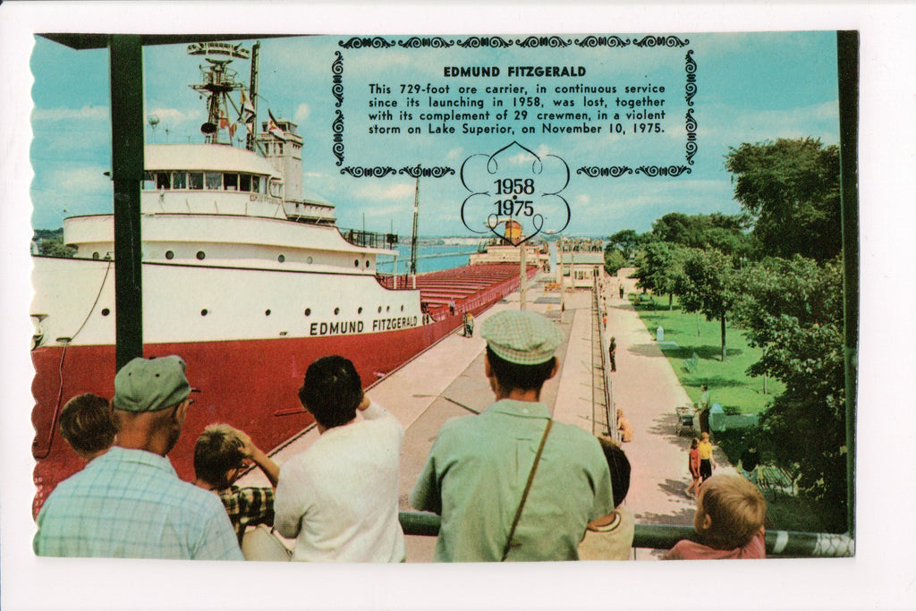 Ship Postcard - EDMUND FITZGERALD (CARD SOLD, only digital copy avail) F17008