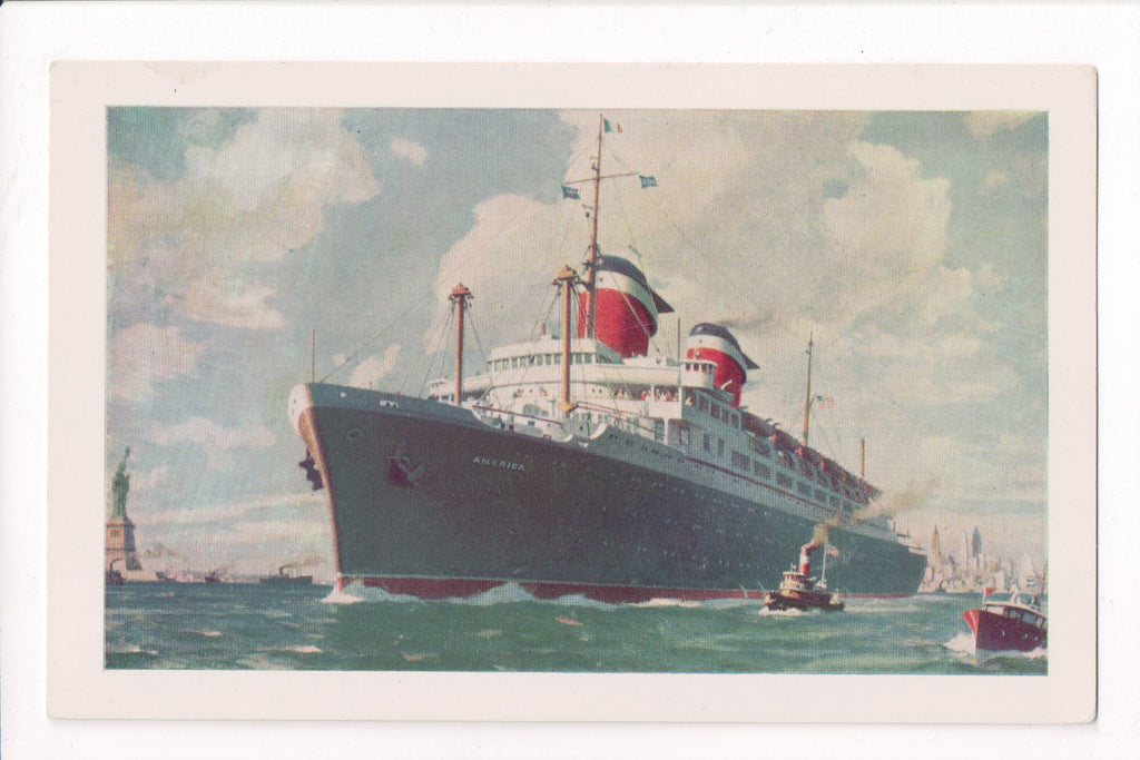Ship Postcard - AMERICA - SS America (original SOLD) F17022