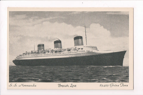Ship Postcard - NORMANDIE - SS Normandie - French Line - F17025