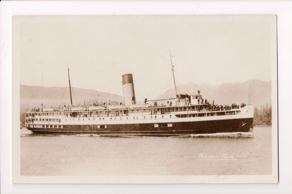 Ship Postcard - PRINCESS ALICE - Gowen RPPC - F17037