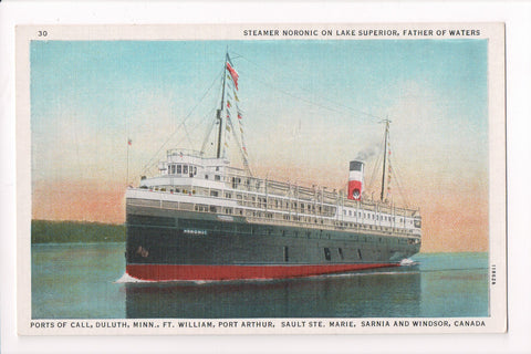 Ship Postcard - NORONIC - SS NORONIC - F17040