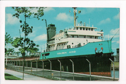 Ship Postcard - GOLDEN HIND - in Soo Locks - F17050