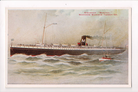 Ship Postcard - MANITOU - Steamship - F17057