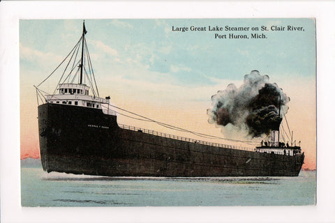 Ship Postcard - GEORGE F BAKER - Steamer - F17068