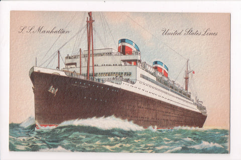 Ship Postcard - MANHATTAN - SS Manhattan - US Lines - F17105