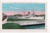 Ship Postcard - ESCANABA - at Dock - Note @disaster - F17107