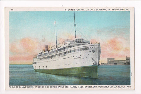 Ship Postcard - JUNIATA - Father of the Waters - F17109