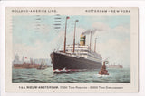 Ship Postcard - NIEUW AMSTERDAM - TSS - @1927 (original SOLD) F17133