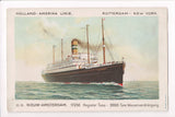 Ship Postcard - NIEUW AMSTERDAM - DD - Holland-Amerika (original SOLD) F17134