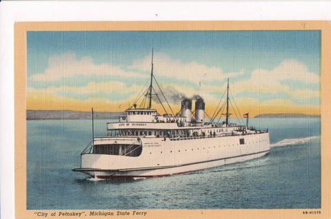Ship Postcard - CITY OF PETOSKEY - Auto Ferry - F17240